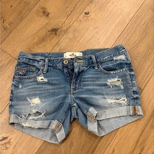 Hollister Women's Blue Denim Shorts